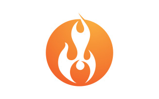 Fire flame icon logo template element v39