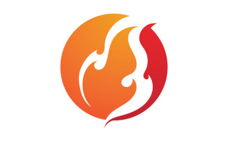 Fire flame icon logo template element v40