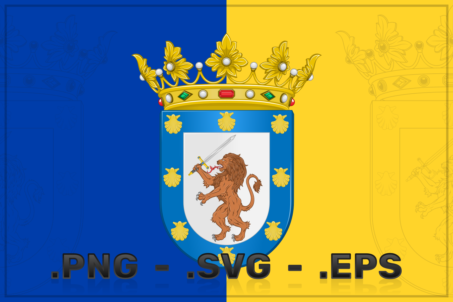 Vector Design Of The Coat Of Arms Of Santiago De Chile