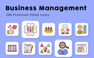 Business Management Filled Icons