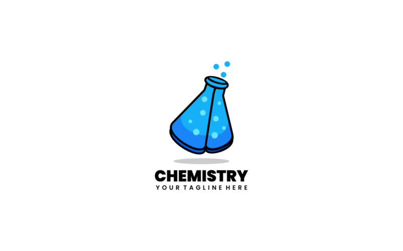 Chemistry Simple Mascot Logo Logo Template
