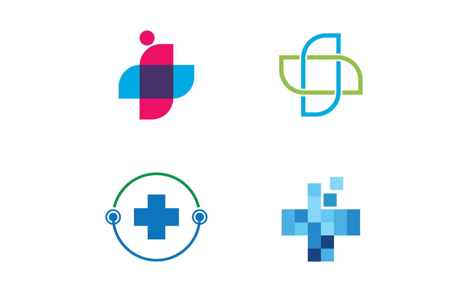 Diseño de vector de plantilla de logotipo de ilustración cruzada médica