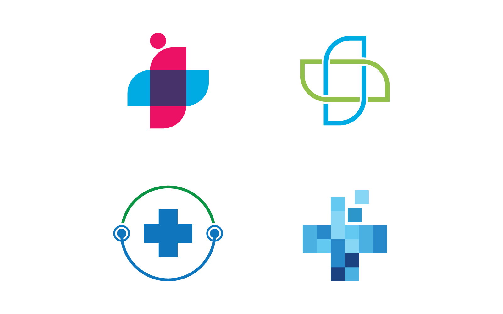 Illustration des medizinischen Kreuzes Logo-Vorlage Vektordesign