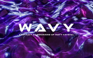 Purple Wavy Crystal 3D Background