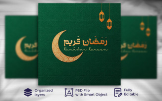 Ramadan Mubarak Islamic Festival Social Media Banner Template 02