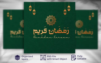 Ramadan Mubarak Islamic Festival Social Media Banner Template 04