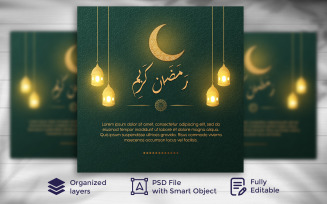 Ramadan Mubarak Islamic Festival Social Media Banner Template 12