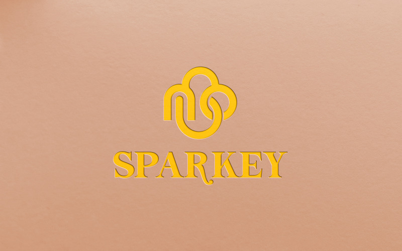 Yellow logo mockup on embossed effect with background texture Product Mockup