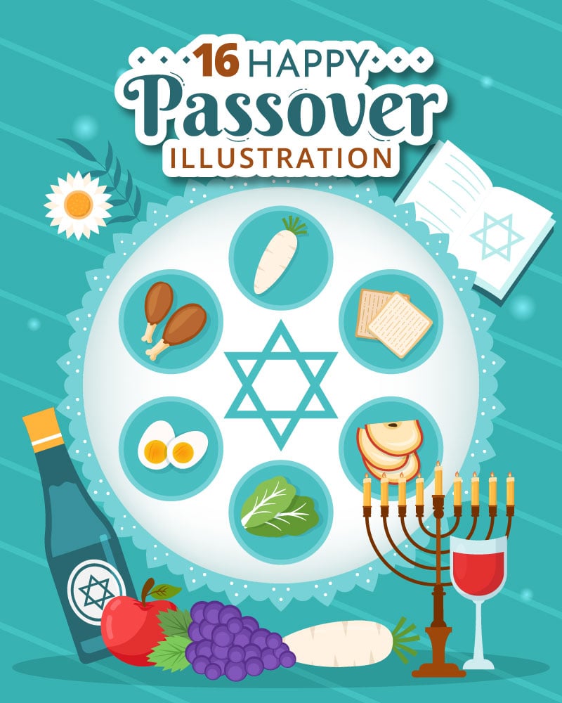 Kit Graphique #317417 Happy Passover Divers Modles Web - Logo template Preview