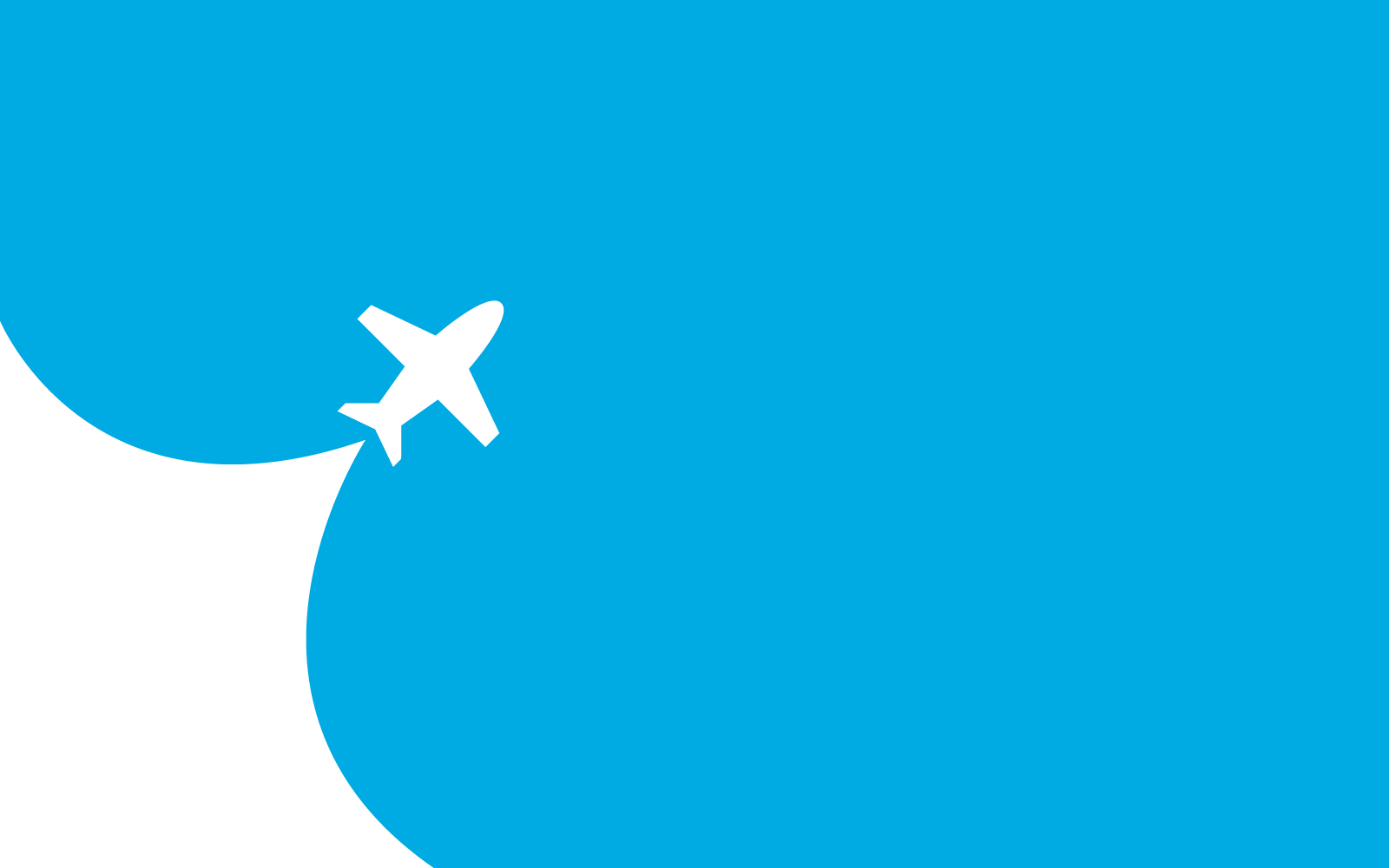 Air Plane illustration logo on blue background vector template