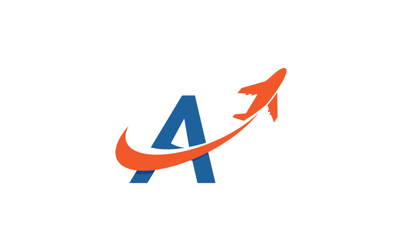 Avion aérien avec un modèle de vecteur de logo initial