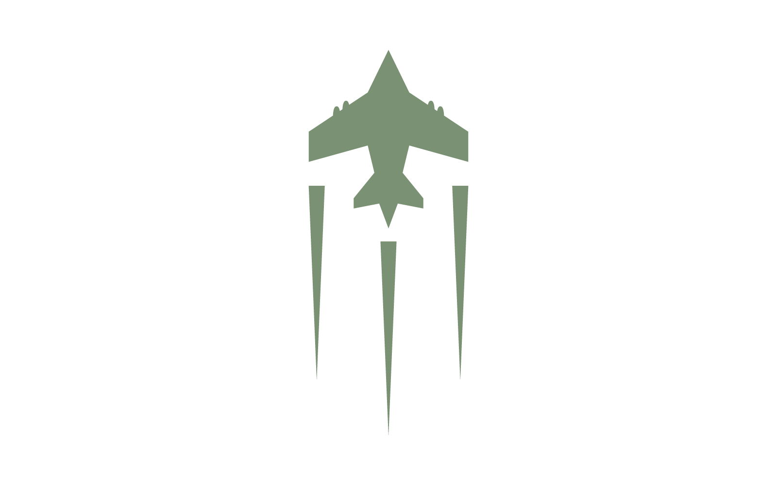 Flaches Design des Luftwaffenflugzeug-Militärillustrationslogo-Vektors