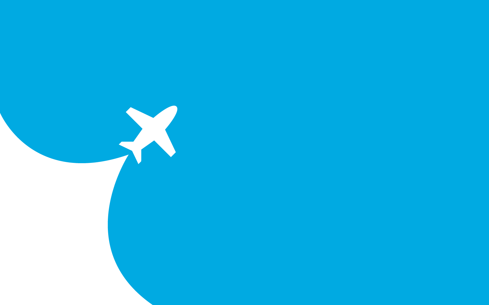 Logo dell'illustrazione dell'aereo aereo su modello vettoriale di sfondo blu