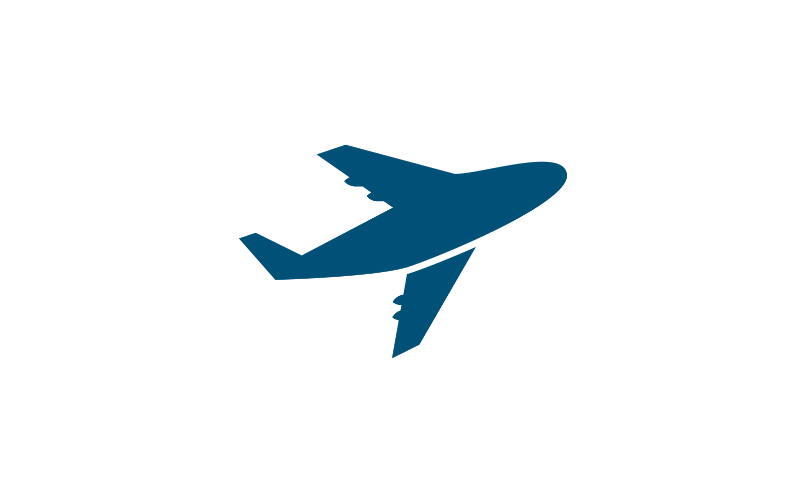 Modèle de conception plate de vecteur de logo d'illustration d'avion d'air