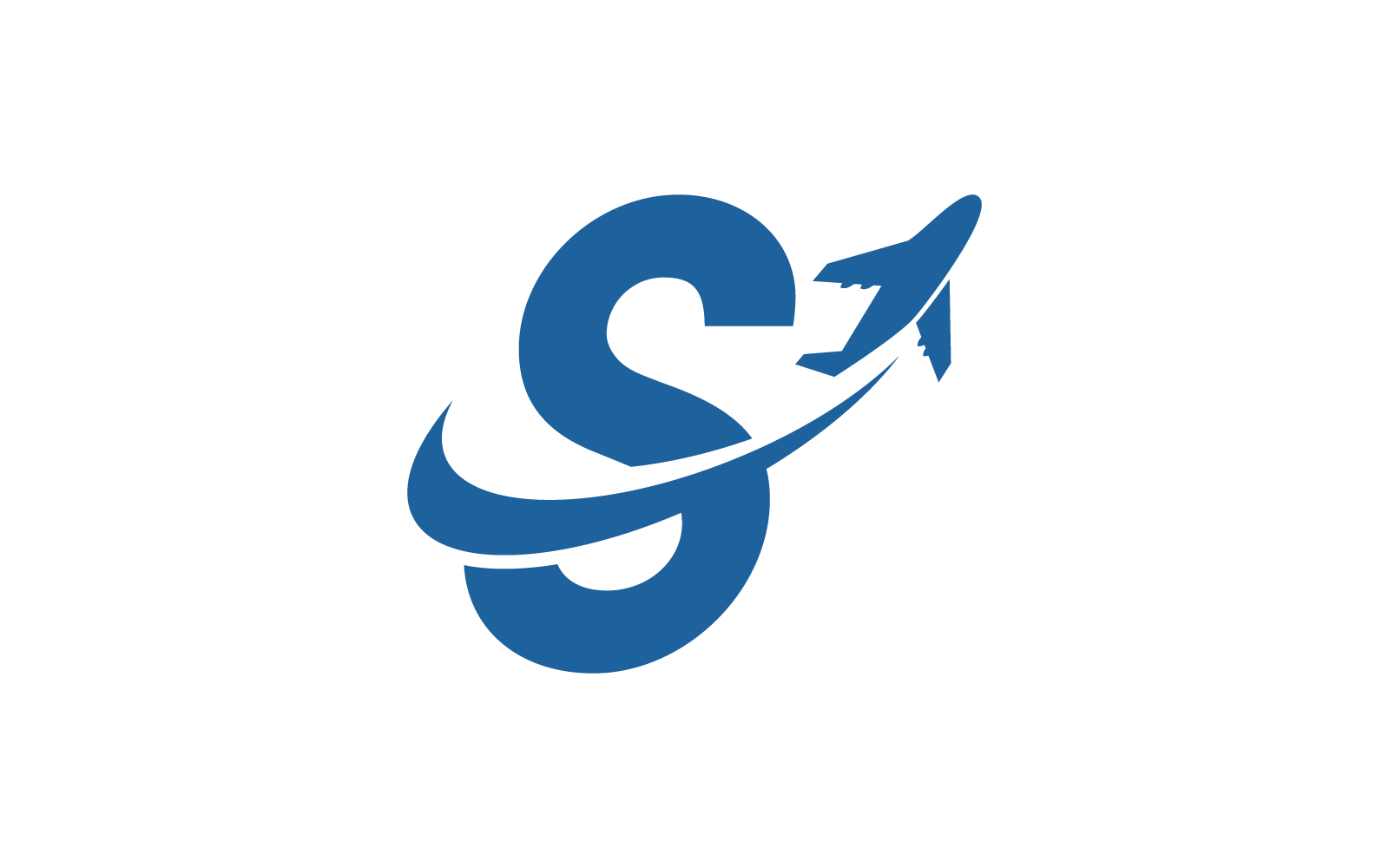 Air Plane with S initial logo vector template
