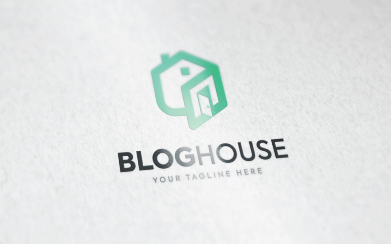 Blog House Logo or House Chat Logo Logo Template