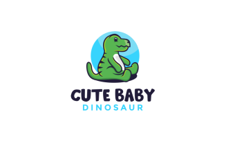 Dinosaur Cute Logo Design