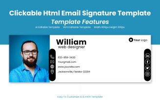 Html Signature Template Design - Email Design - Html Signature Email