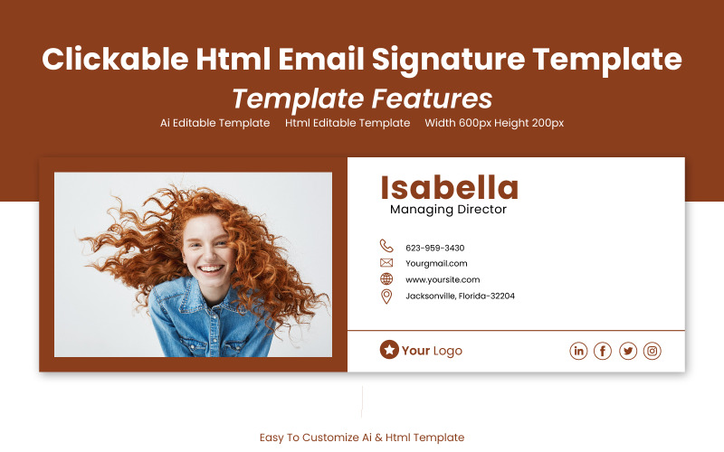 Html Signature Template Design - Html Signature Email UI Element