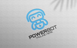 PowerBot - Electric Plug Logo template