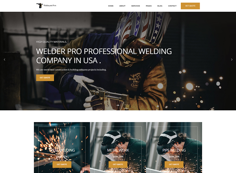 Welding and Iron HTML Template