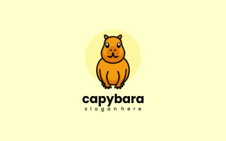 Capybara Simple Mascot Logo