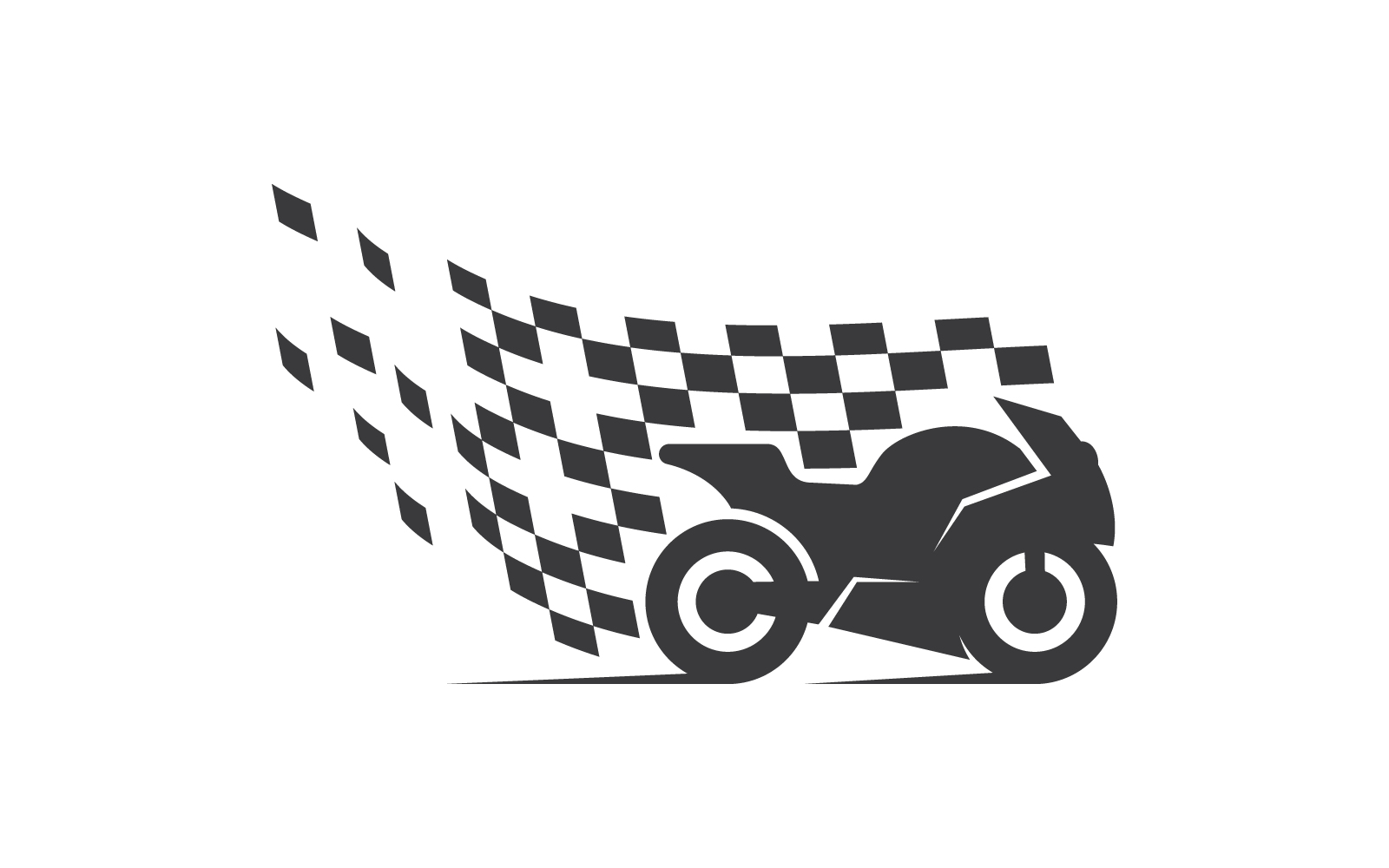 Design de vetor de ícone de logotipo de esporte de motocicleta esportiva