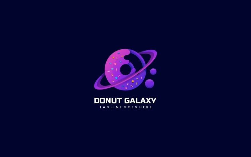 Donut Galaxy Gradient Logo Logo Template