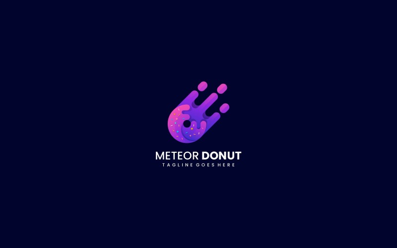 Meteor Donut Gradient Logo Logo Template