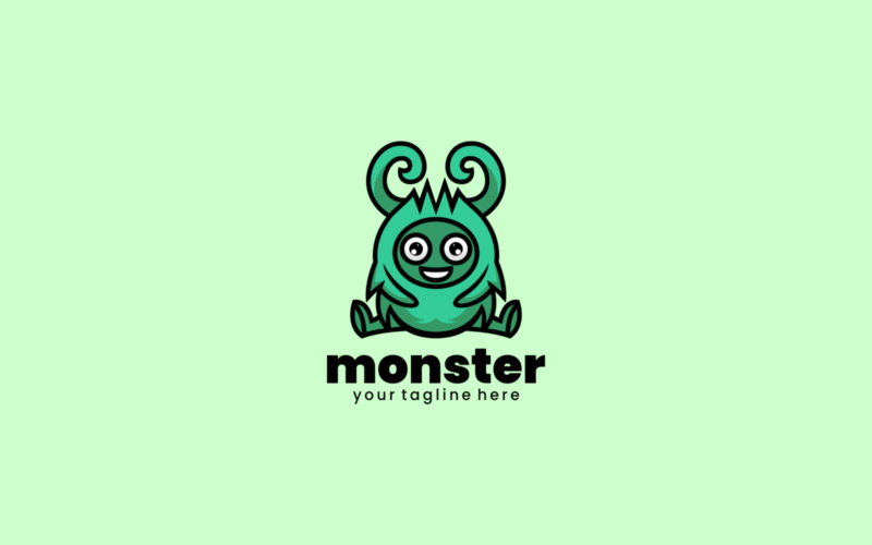 Monster Mascot Cartoon Logo Design Logo Template
