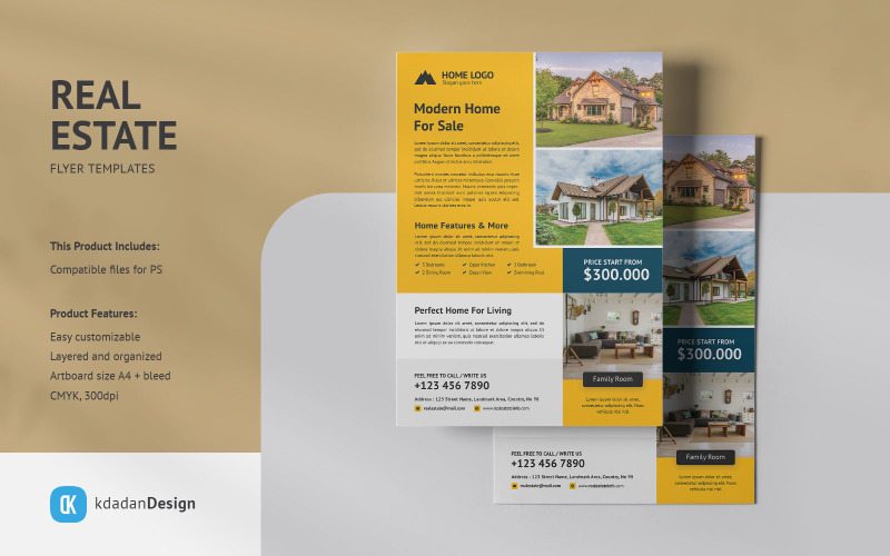 Real Estate Flyer PSD Templates Vol 063 Corporate Identity