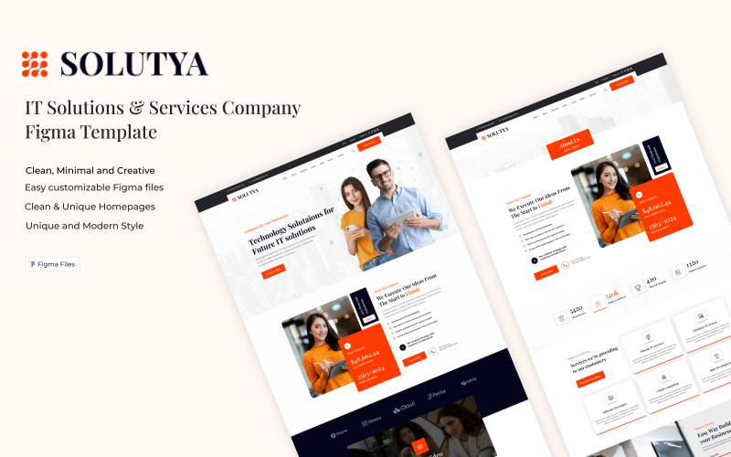 Solutya_IT Solutions & Services Company Figma Template UI Element