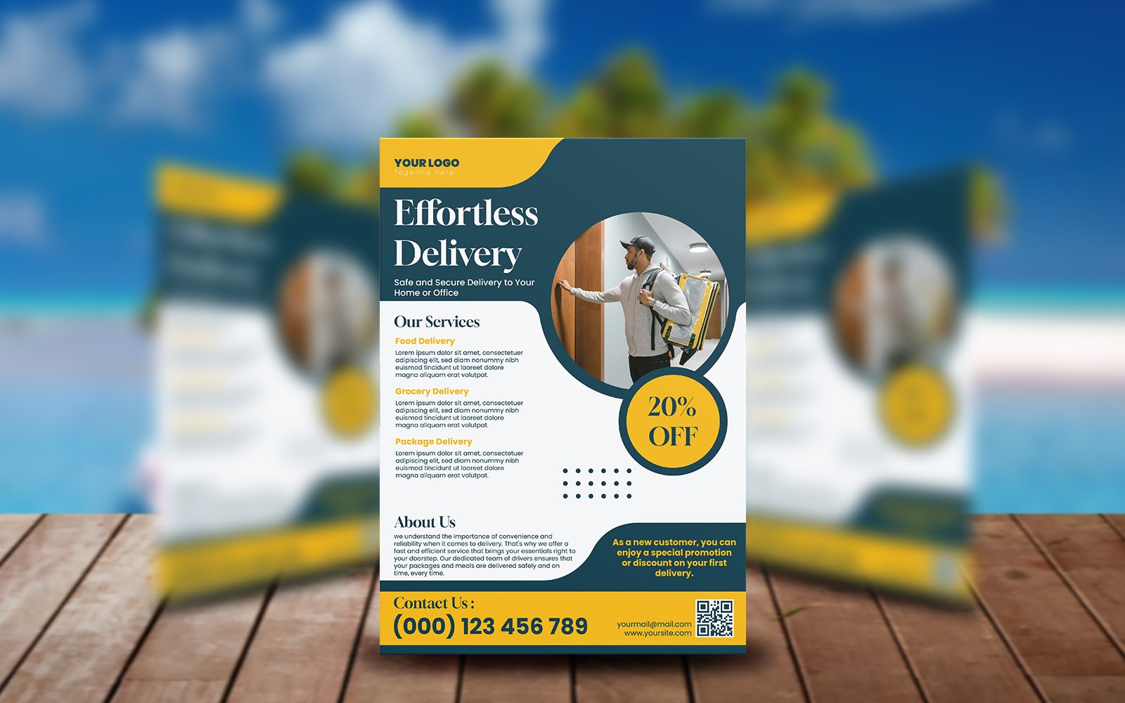 Template #317700 Delivery Flyer Webdesign Template - Logo template Preview