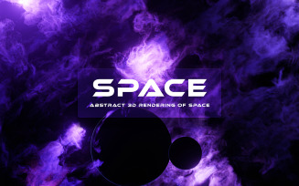 3D Nebula Abstract Background 3