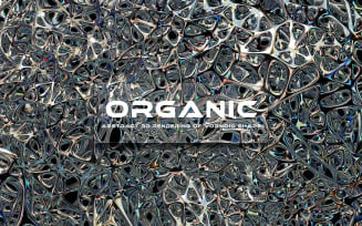 3D Organic Chrome Background