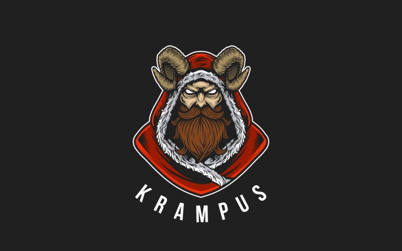 Krampus Graphic Logo Design Vector Graphic