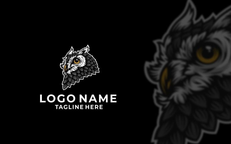 Owl Head Graphic Logo Design Vector Graphic