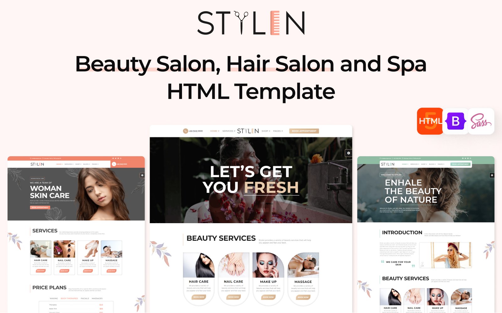 Beauty Salon Responsive Website Template