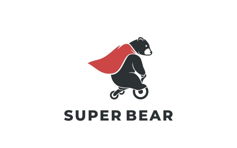 Super Bear Graphic Logo Design Vector Graphic
