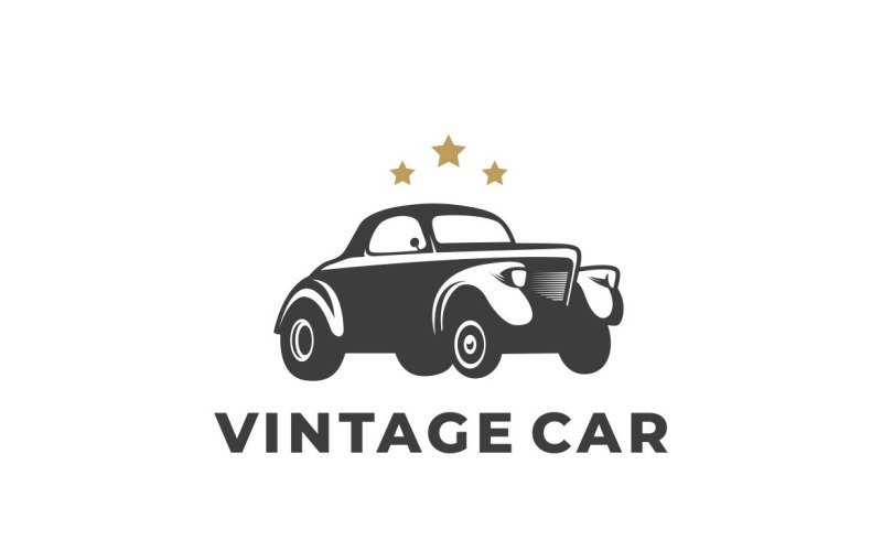 Vintage Car Graphic Logo Design Vector Graphic
