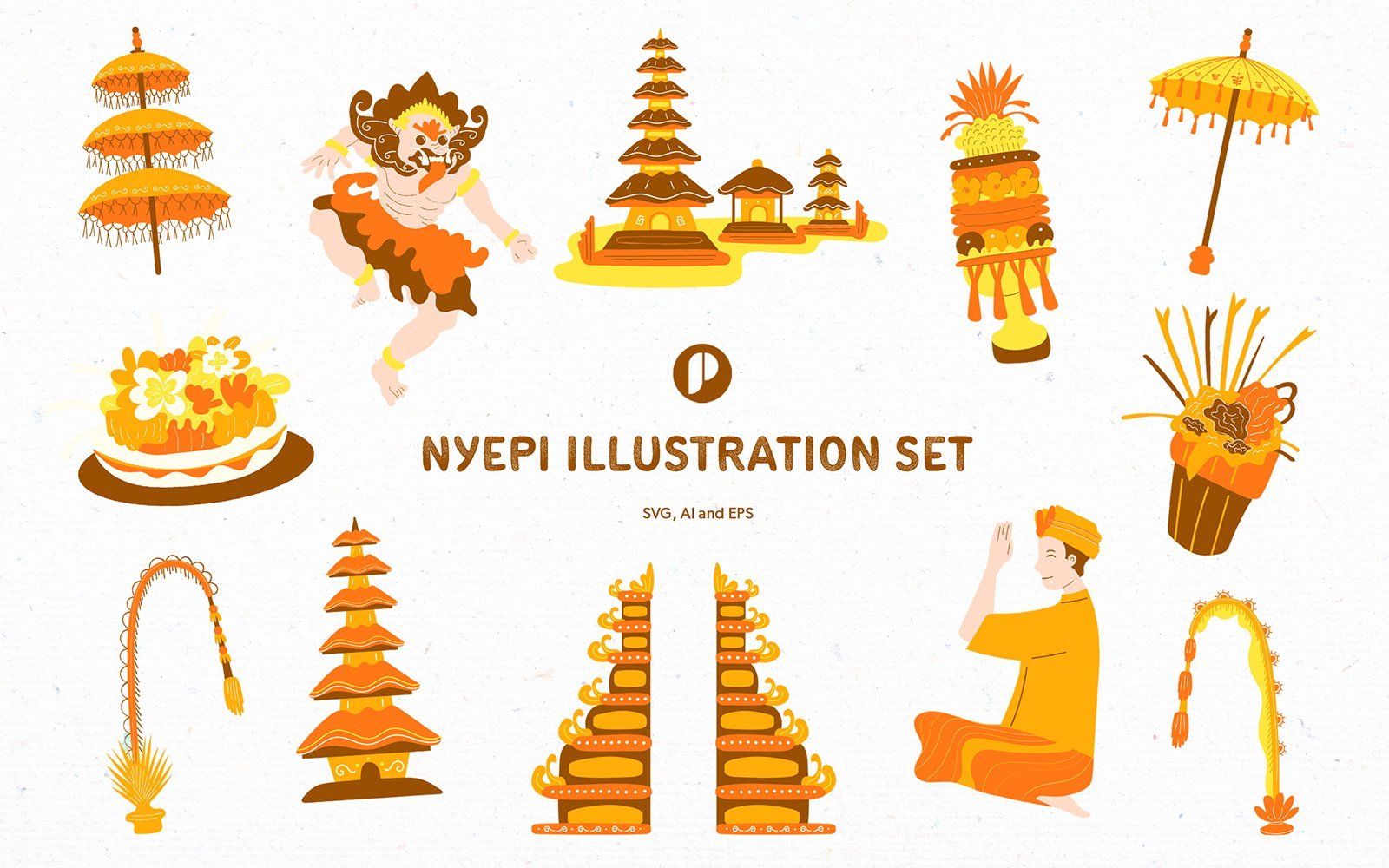 Kit Graphique #317835 Bali Nyepi Divers Modles Web - Logo template Preview