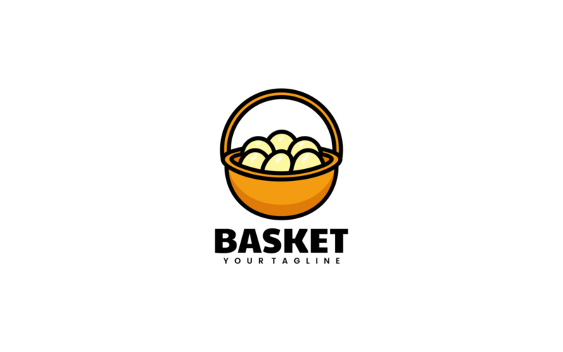 Basket Simple Mascot Logo Logo Template