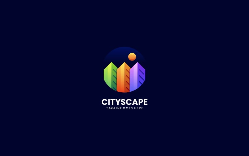 Cityscape Gradient Colorful Logo Logo Template