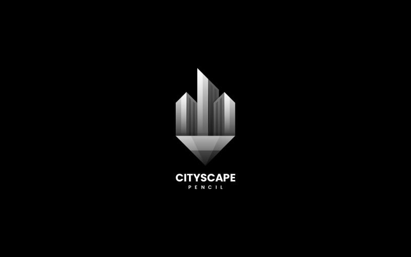 Cityscape Gradient Logo Design Logo Template