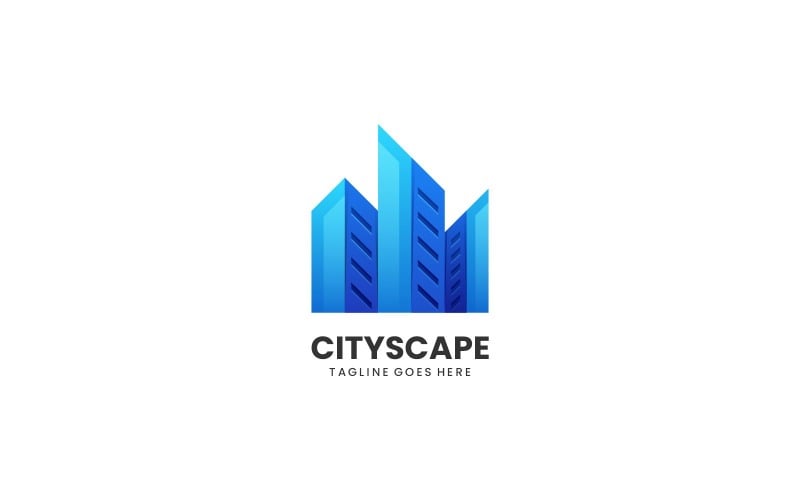 Cityscape Gradient Logo Style Logo Template
