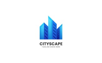 Cityscape Gradient Logo Style