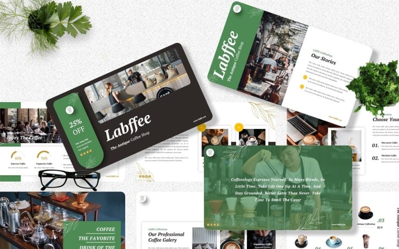 Labffe - Coffee Shop Powerpoint Template PowerPoint Template