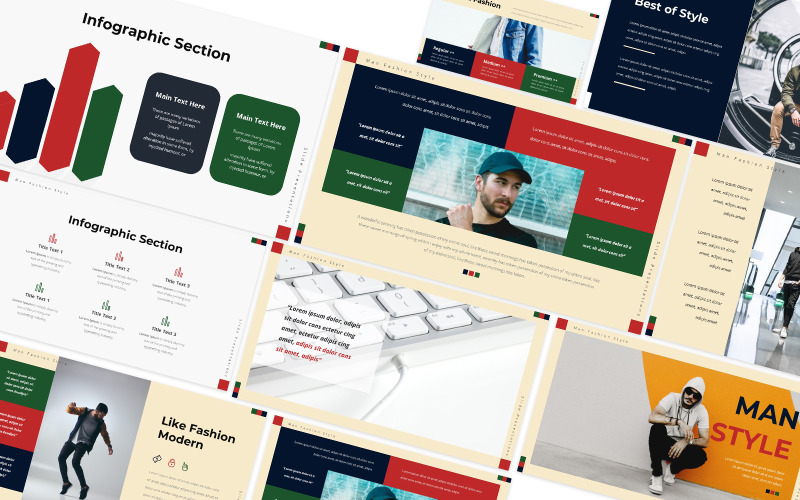 Man Style Fashion Powerpoint Template PowerPoint Template