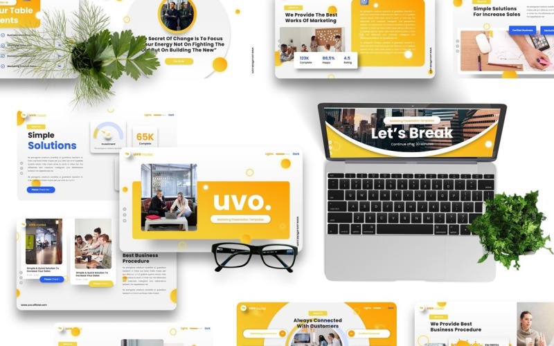 Uvo - Marketing Powerpoint Template PowerPoint Template