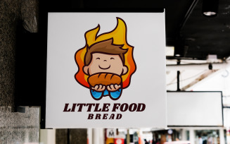 Vector-Logo-Illustration-Bread-Boy-Mascot-Cartoon-Style Logo Template